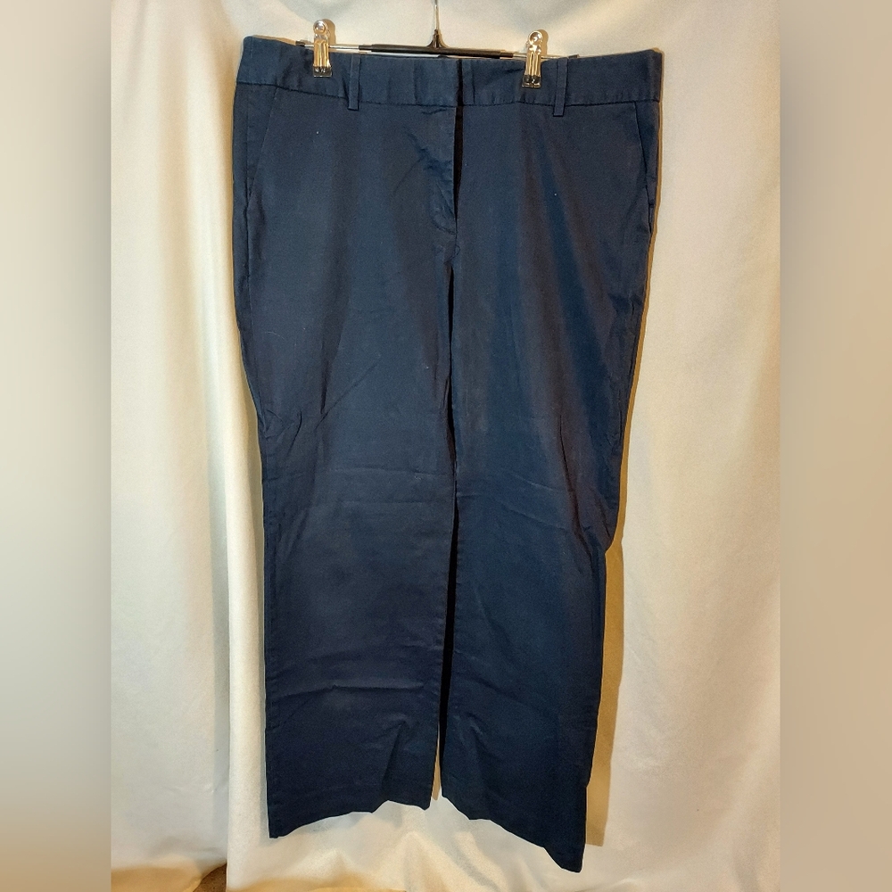 J. Crew Women's Classic Workwear Navy Stretch Trousers - 14